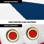 Load image into Gallery viewer, G128 Combo Pack: 6 Ft Tangle Free Aluminum Spinning Flagpole (White) &amp; Civil Peace USA Flag 3x5 Ft, LiteWeave Pro Series Printed 150D Polyester  Pole with Flag Included