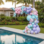 Load image into Gallery viewer, Mermaid Balloon Garland Arch Kit Under the Sea Party Decorations with Pastel Pink Blue Purple Gold Balloons Shell &amp; Tail Foil Balloons Ocean Theme Birthday Baby Shower Décor