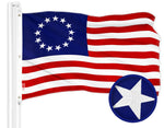 Load image into Gallery viewer, G128 Combo Pack: American USA Flag 6x10 Ft &amp; Betsy Ross Flag 6x10 Ft  Both ToughWeave Series Embroidered 300D Polyester, Embroidered Design, Indoor/Outdoor, Brass Grommets