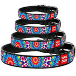 Load image into Gallery viewer, Design Leather Dog Collar for Puppy Small Medium and Large Dogs Boy &amp; Girl Leather Dog Collar Leather Buckle Dog Collar Black (7 1 5 9 2 5 Neck 1 2 Wide Flowers 1)
