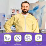 Load image into Gallery viewer, Medical Disposable Coveralls for Adults X Large Size 5 Pack Yellow Hazmat Suit