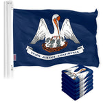 Load image into Gallery viewer, Louisiana LA State Flag 3x5 Ft 5Pack 150D Printed Polyester By G128