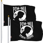 Load image into Gallery viewer, POW MIA Flag 3x5 Ft 2 Pack Printed 100D Polyester Solid Brass Grommets