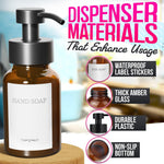 Load image into Gallery viewer, 2Pcs Amber Glass Foaming Soap Dispenser   8.5 oz Amber Glass Soap Dispenser with Pump Compatible with Hand Soap Dish Soap Shampoo and Gel Durable Stylish &amp; Refillable for Bathroom and Kitchen