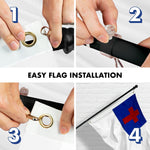 Load image into Gallery viewer, G128  6 Feet Tangle Free Spinning Flagpole (Black) Christian Flag Brass Grommets Embroidered 3x5 ft (Flag Included) Aluminum Flag Pole
