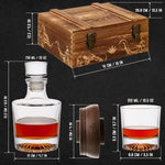 Load image into Gallery viewer, Whiskey Gift Set 14 pcs Whiskey Bottle Old Fashioned Glasses in Wodden Box Gift