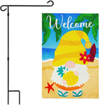 Load image into Gallery viewer, Combo Pack Garden Flag Stand Black 36x16 in and Garden Flag 12x18 inch Summer