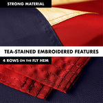 Load image into Gallery viewer, G128 Combo Pack: 6 Ft Tangle Free Aluminum Spinning Flagpole (White) &amp; Betsy Ross 1776 TeaStained Flag 3x5 Ft, ToughWeave Pro Series Embroidered 420D Polyester  Pole with Flag Included