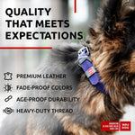 Load image into Gallery viewer, Purple Long Lasting Leather Dog Collar for Large Dogs 1520 in Neck x 1 in