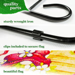 Load image into Gallery viewer, Combo Pack Garden Flag Stand Black 36x16 in and Garden Flag 12x18 in Spring