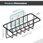 Load image into Gallery viewer, Adhesive Kitchen Sink Sponge Holder   Dish Cloth Hanger   Soap Holder 2 in 1 Kitchen Sink Caddy 304 Stainless Steel Rust Proof Water Proof No Drilling (Black)