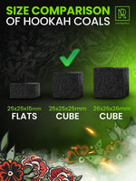 Load image into Gallery viewer, Hookah Charcoal Hookah Coals for Hookah Coconut 20 Count 10 oz 1x1x1 inch