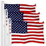 Load image into Gallery viewer, G128 3 Pack: American USA Flag  2x3 Ft  LiteWeave Pro Series Printed 150D Polyester  Country Flag, Indoor/Outdoor, Vibrant Colors, Brass Grommets, Thicker and More Durable Than 100D 75D Polyester