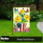 Load image into Gallery viewer, Combo Pack Garden Flag Stand Black 36x16 Inch Garden Flag 12x18 In Garden