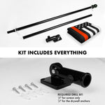 Load image into Gallery viewer, G128 Combo Pack: Flag Pole 6 FT Black Tangle Free &amp; Thin Orange Line Flag 3x5 FT Brass Grommets Printed Polyester (Flag Included) Aluminum Flag Pole