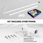 Load image into Gallery viewer, G128 Combo Pack: 6 Feet Tangle Free Spinning Flagpole (White) Utah UT State Flag 3x5 ft Printed 150D Brass Grommets (Flag Included) Aluminum Flag Pole