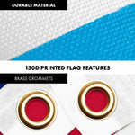 Load image into Gallery viewer, G128 Combo Pack: 6 Ft Tangle Free Aluminum Spinning Flagpole (Silver) &amp; Luxembourg Luxembourgers Flag  3x5 Ft LiteWeave Pro Series Printed 150D Polyester  Pole with Flag Included