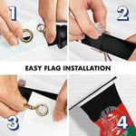Load image into Gallery viewer, G128 Combo Pack: Flag Pole 6 FT Black Tangle Free &amp; Afghanistan Afghan Flag 3x5 FT Printed 150D Polyester