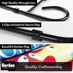Load image into Gallery viewer, G128 Combo Pack: Garden Flag Stand Black 36x16 Inch &amp; Garden Flag Merry Christmas Santa with Reindeer Selfie 12x18 Inch
