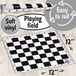 Load image into Gallery viewer, Unfinished Wood Chess Pieces with Vinyl Chess Board Paint Your Own Chess Set
