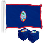 Load image into Gallery viewer, G128 10 Pack: Guam Guamanian Flag  3x5 Ft  LiteWeave Pro Series Printed 150D Polyester  Indoor/Outdoor, Vibrant Colors, Brass Grommets, Thicker and More Durable Than 100D 75D Polyester