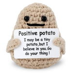 Load image into Gallery viewer, Mini Funny Positive Potato Adorable 3 Inch Knitted Toy with Uplifting Card