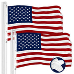 Load image into Gallery viewer, G128 2 Pack: American USA Flag  12x18 Ft  ToughWeave Series Embroidered 600D Polyester  Country Flag, Embroidered Stars, Sewn Stripes, Indoor/Outdoor, Brass Grommets