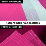 Load image into Gallery viewer, G128 Combo Pack: 5 Ft Tangle Free Aluminum Spinning Flagpole (Black) &amp; Solid Magenta Color Flag 2x3 Ft, LiteWeave Pro Series Printed 150D Polyester  Pole with Flag Included