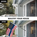 Load image into Gallery viewer, G128  5 Feet Tangle Free Spinning Flagpole (Black) Blue Lives Matter Flag Brass Grommets Embroidered 2.5x4 ft (Flag Included) Aluminum Flag Pole