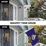 Load image into Gallery viewer, G128 Combo Pack: 6 Ft Tangle Free Spinning Flagpole (White) &amp; Kansas Flag 3x5 Ft Printed 150D Polyester, Brass Grommets (Flag Included) Aluminum Flag Pole
