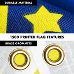 Load image into Gallery viewer, G128 Combo Pack: 6 Ft Tangle Free Spinning Flagpole (White) &amp; Oregon Double Sided Flag 3x5 Ft Printed 150D Polyester, Brass Grommets (Flag Included) Aluminum Flag Pole