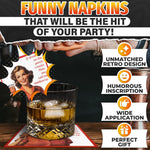 Load image into Gallery viewer, 20 Pcs Funny Cocktail Napkins for Adults   3 Ply Retro Style Decorative Bar Napkins with Cheerful Text Highly Absorbent &amp; Pleasant to Touch Suited for Parties &amp; Birthday Celebrations