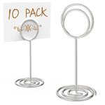 Load image into Gallery viewer, 10 Pack Table Number Holders for Wedding Silver Place Card Holder Table Sign Holders Picture Photo Holders for Tables Mini Table Number Stands Silver Small Table Number Holders Clip Stand