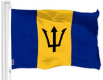Load image into Gallery viewer, G128 Barbados Barbadian Flag  3x5 Ft  LiteWeave Pro Series Printed 150D Polyester  Country Flag, Indoor/Outdoor, Vibrant Colors, Brass Grommets, Thicker and More Durable Than 100D 75D Polyester