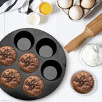 Load image into Gallery viewer, Air Fryer Muffin Pan   3.5 5.8L Compatible 7 Cup Tray Nonstick Silicone Muffin Pans for Baking Air Fryer Silicone Egg Mold with 7.09 x7.09 x0.28  Size   Easy Use and Smooth Cleaning Functionality