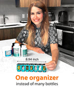 Load image into Gallery viewer, Weekly Pill Organizer 1 time a Day Pill Box 7 Day with Enhanced Waterproof Seal Large compartments Hold Big Vitamins &amp; Supplements Upgraded Locking lids for Home &amp; Travel use Durable Hard case