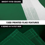 Load image into Gallery viewer, G128 Combo Pack: 5 Ft Tangle Free Aluminum Spinning Flagpole (Black) &amp; Solid Dark Green Color Flag 2x3 Ft, LiteWeave Pro Series Printed 150D Polyester  Pole with Flag Included