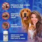 Load image into Gallery viewer, Pet Eye Wipes for Dogs Cats Puppies &amp; Kittens 100 Count Medicated Removes Dirt