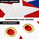 Load image into Gallery viewer, G128 Combo Pack: 6 Ft Tangle Free Aluminum Spinning Flagpole (White) &amp; Cuba Cuban Flag 3x5 Ft, ToughWeave Series Embroidered 300D Polyester  Pole with Flag Included