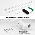 Load image into Gallery viewer, G128 Combo Pack: 6 Ft Tangle Free Spinning Flagpole (Silver) &amp; United Arab Emirates Flag 3x5 Ft Printed 150D Polyester, Brass Grommets (Flag Included) Aluminum Flag Pole