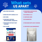 Load image into Gallery viewer, Dog Allergy Relief Chews   Itching Skin Relief for Dogs   Fish Oil   Omega 3   Seasonal Allergies Pills   Skin &amp; Coat Anti Itch Hot Spots Treatment   Canine Immune Health Supplement   70 Soft Treats