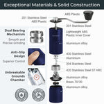 Load image into Gallery viewer, Manual Coffee Stainless Steel Blue Conical Burr Coffee Grinder Manual with