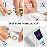 Load image into Gallery viewer, G128 Combo Pack: 5 Ft Tangle Free Aluminum Spinning Flagpole (White) &amp; Christian Flag 2x3 Ft, LiteWeave Pro Series Printed 150D Polyester  Pole with Flag Included