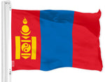 Load image into Gallery viewer, G128 Mongolia Mongolian Flag  3x5 Ft  LiteWeave Pro Series Printed 150D Polyester  Country Flag, Indoor/Outdoor, Vibrant Colors, Brass Grommets, Thicker and More Durable Than 100D 75D Polyester