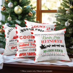 Load image into Gallery viewer, G128 Christmas Decoration Farmhouse Cookie &amp; Pine Spruce Waterproof Throw Pillow Covers  18 x 18 in  Set of 4, Beautiful Cushion Covers for Christmas Sofa Couch Decoration
