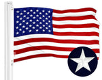 Load image into Gallery viewer, G128 Combo Pack: American USA Flag 4x6 Ft &amp; New Mexico NM State Flag 4x6 Ft  Both ToughWeave Series Embroidered Polyester, Embroidered Design, Indoor/Outdoor, Brass Grommets