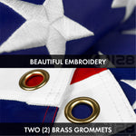 Load image into Gallery viewer, G128 Combo Pack: USA American Flag 3x5 Ft Embroidered Stars &amp; Utah State Flag 3x5 Ft Embroidered Double Sided 2ply