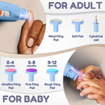 Load image into Gallery viewer, Baby Nail Trimmer Blue Electric USB Rechargeable Nail Clippers with Led Light