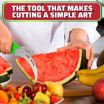 Load image into Gallery viewer, Watermelon Slicer Cutter Tool – Durable Stainless Steel Blade Watermelon Cutter with Ergonomic Handle  Slice or Cube Cantaloupe &amp; Honeydew Quick Mess Free Prep for Summer Snacks Parties &amp; BBQs
