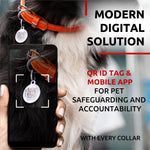 Load image into Gallery viewer, Ultra Soft Rolled Leather Dog Collar for Large Dog Padded 15 - 19 inch Neck Orange